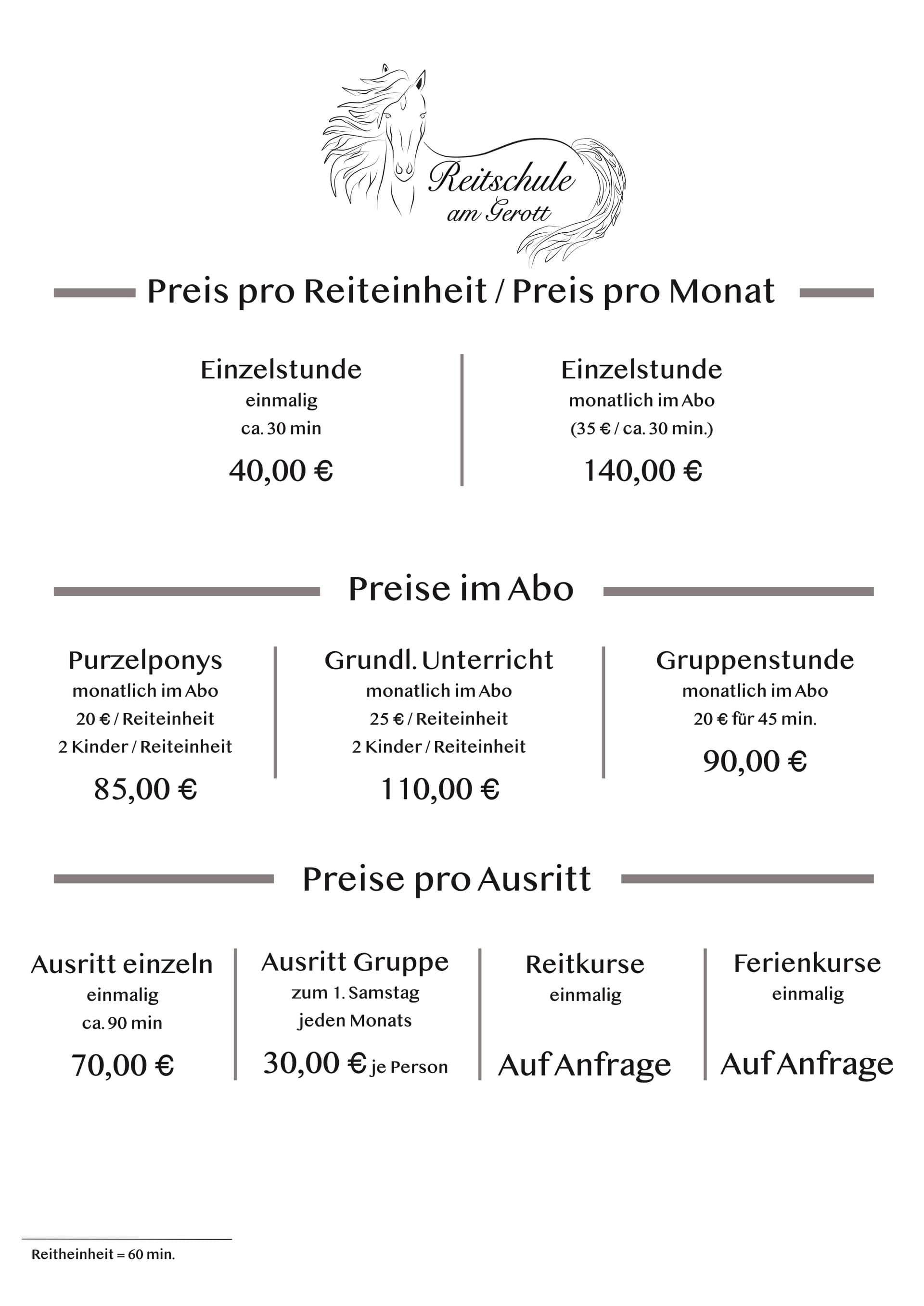 Preisliste